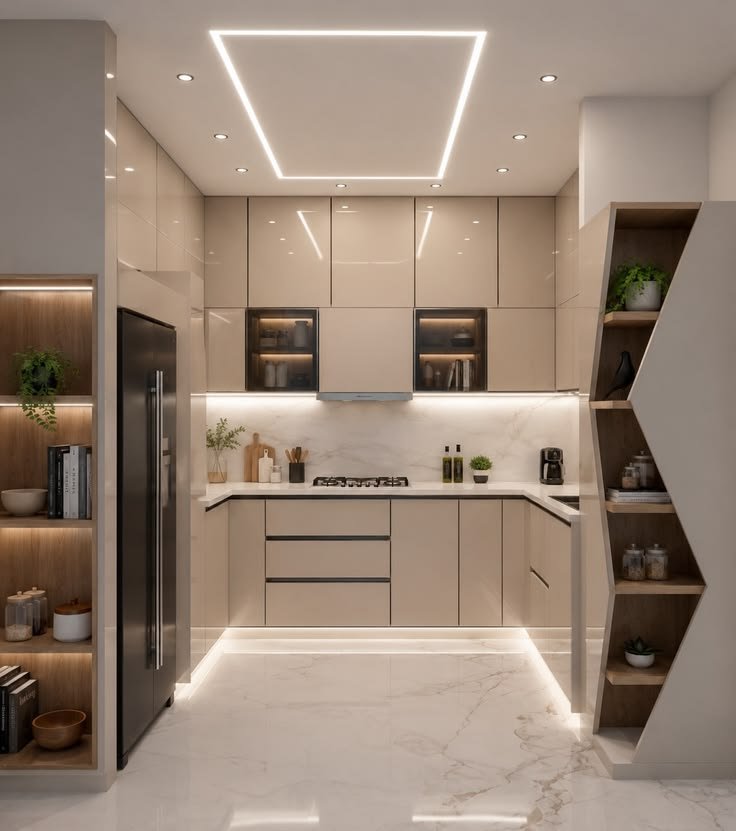U shape kitchen